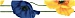 Monokolor Маки бордюр желтый-синий, 60x250, 270011