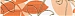 Ретро оранжевый бордюр настенный 25x5,4