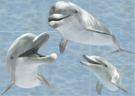 ЛАЗУРЬ панно дельфины